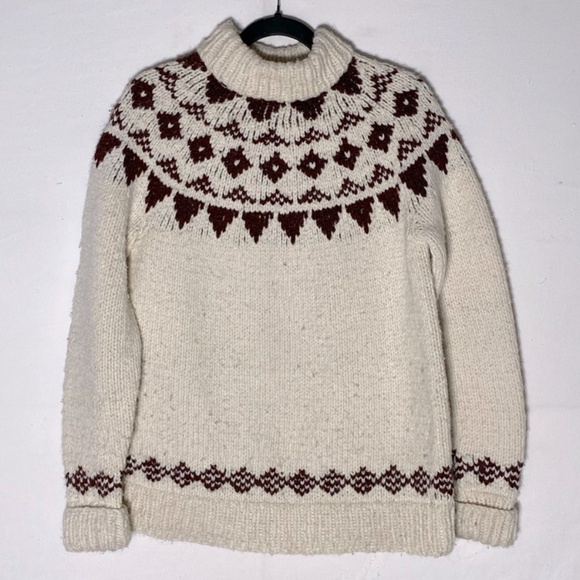 Vintage Handmade For You By Grandma Fair Isle Sweater S - Picture 11 of 11